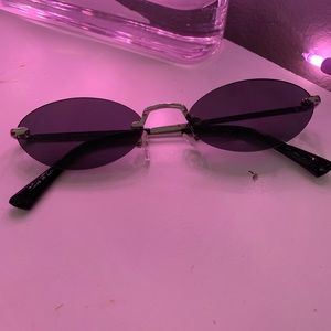 Urban Outfitters Rimless Slim Oval Sunglasses